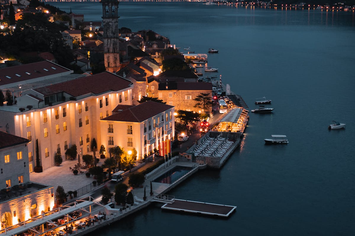 Coastal road view approaching Budva from the mountains