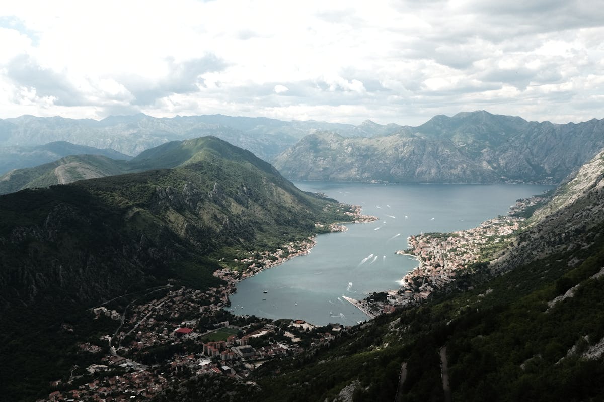 Podgorica Millennium Bridge and riverfront promenade