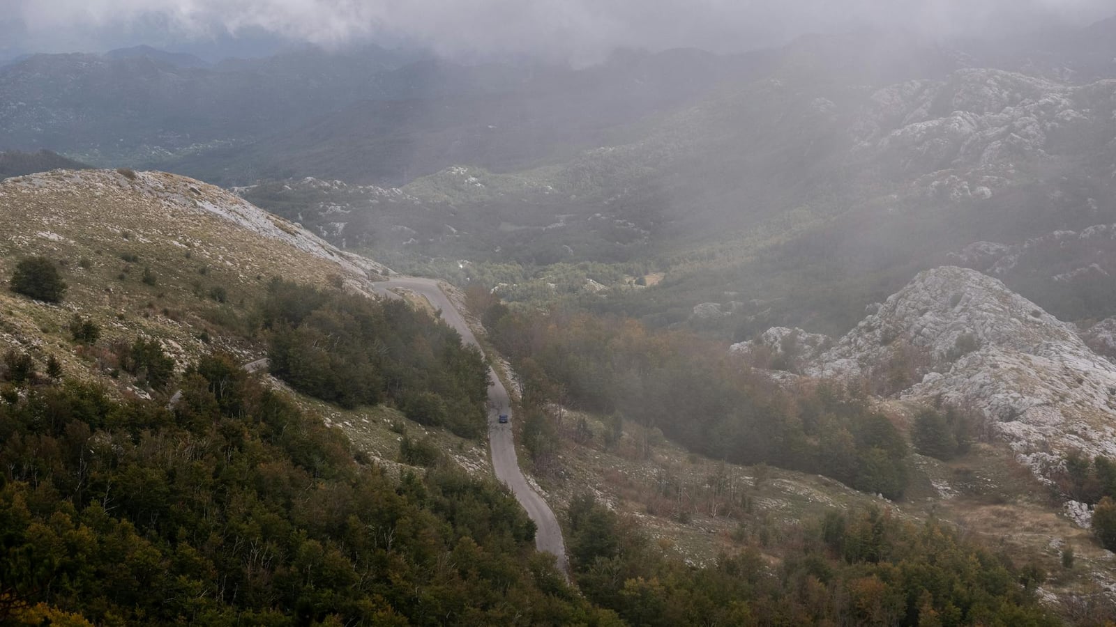 Aerial view of central Montenegro